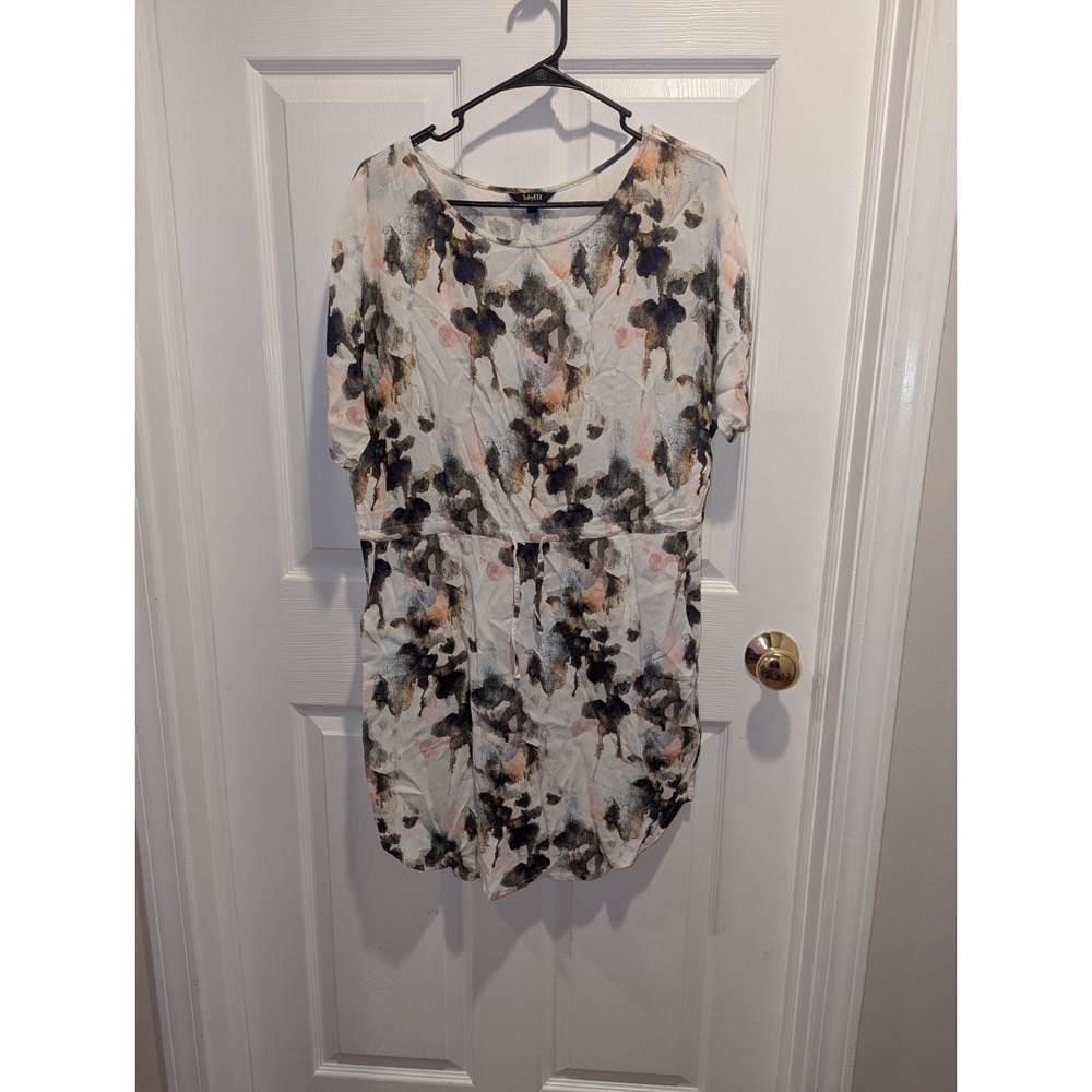 Coastal Cottagecore Watercolor Floral Tunic Dress Boho Romantic Medium